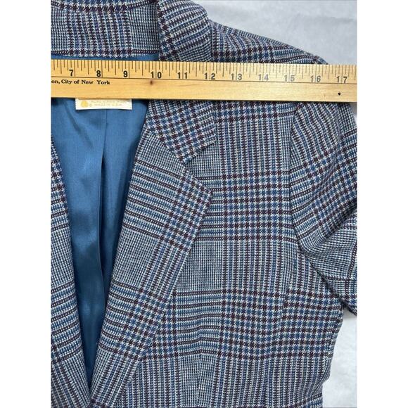 VTG Pendleton 100% Virgin Wool Blue Plaid 2-Piece Skirt Set Size 10 Mint Lined - Picture 7 of 16